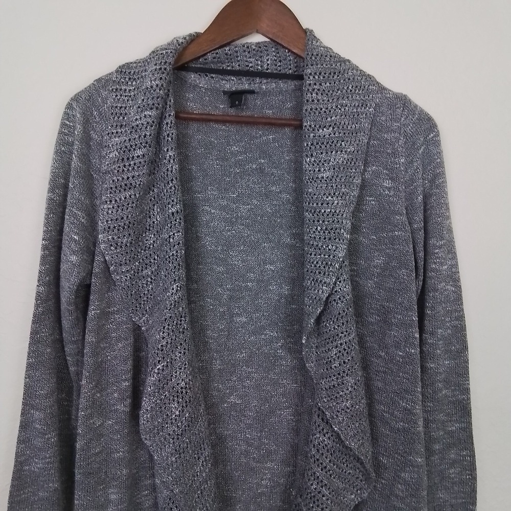 Torrid Cardigan Womens Size L Marble Gray White Open Front Longline Sweater - Picture 2 of 12
